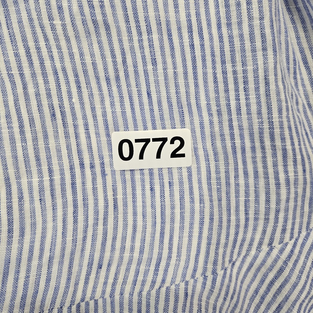 Karina Grimaldi Blue Striped Summer Linen Dress Sz. M - Picture 12 of 12